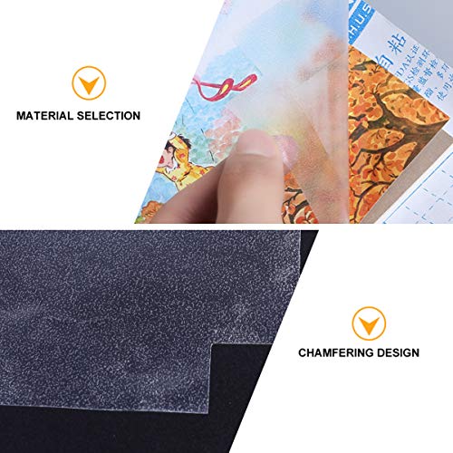 NUOBESTY 10 capas de plástico para livros didáticos transparentes, autoadesivas, à prova d'água, pr