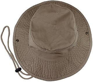 Gelante 100% Cotton Stone-Washed Safari Booney Sun Hats 1910-Khaki-L/XL