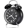 Valkyrie Silent Flows Second 16cm Alarm Table Alarm Clock High Ringtone Large Size Black