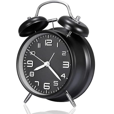 Valkyrie Silent Flows Second 16cm Alarm Table Alarm Clock High Ringtone Large Size Black