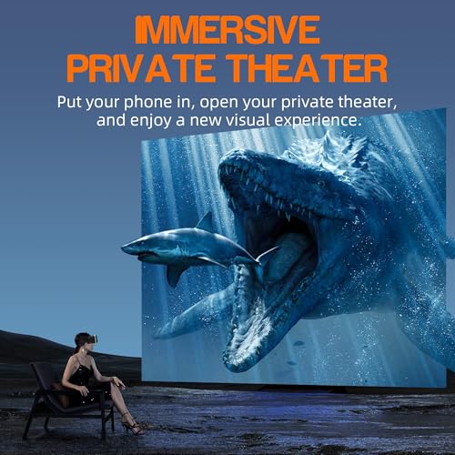 3D-bril met hoofdtelefoon, virtual reality-bril voor kinderen voor films en games, compatibel met Android-telefoons en iPhone van 4,7 tot 6,8 inch, kinderen. - Afbeelding 3