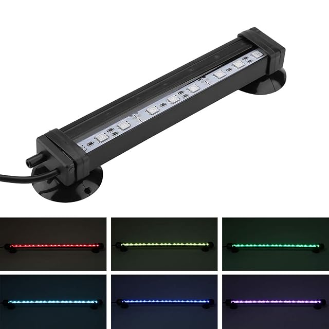 Foto 8 de 8 de LED Aquarium Light sumergible burbujas de acuario Bubble Light con mando a distancia subacuático Lámpara LED…