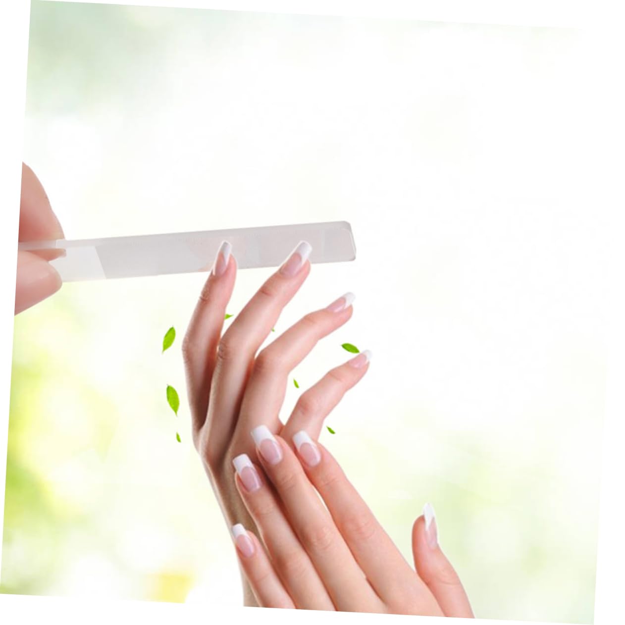 Healvian 6pezzi Unghie Con Manico Trasparente e Custodia Strumenti Per Manicure Professionale Per Trattamenti Art Design Compatto e Portatile