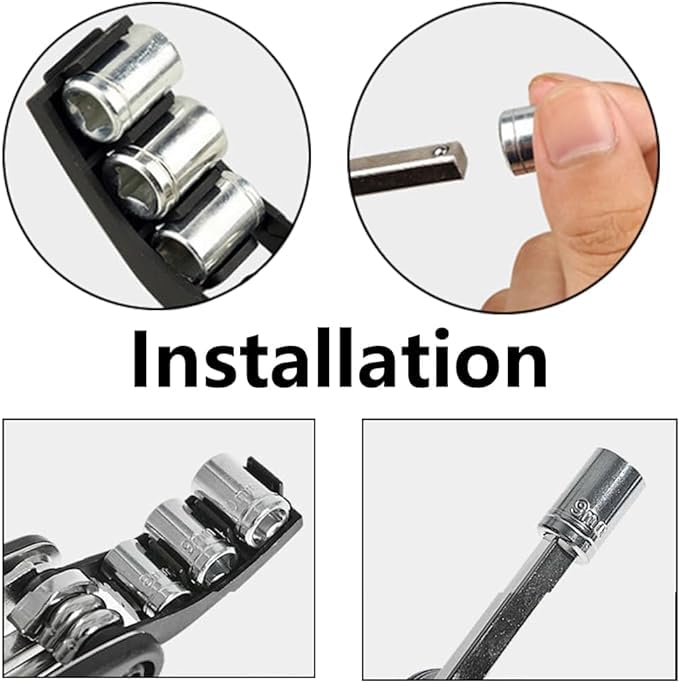 Kit Riparazione Bici 16 In 1 BAFAFA | Attrezzo Multifunzione Con Leve, Toppe E Chiavi Per Mountain Bike - Foto 7