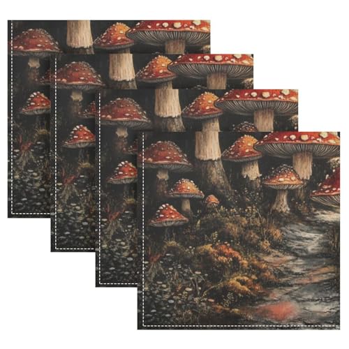 Set de 4 servilletas de tela cuadradas multicolor 50.8x50.8 cm miniatura 5