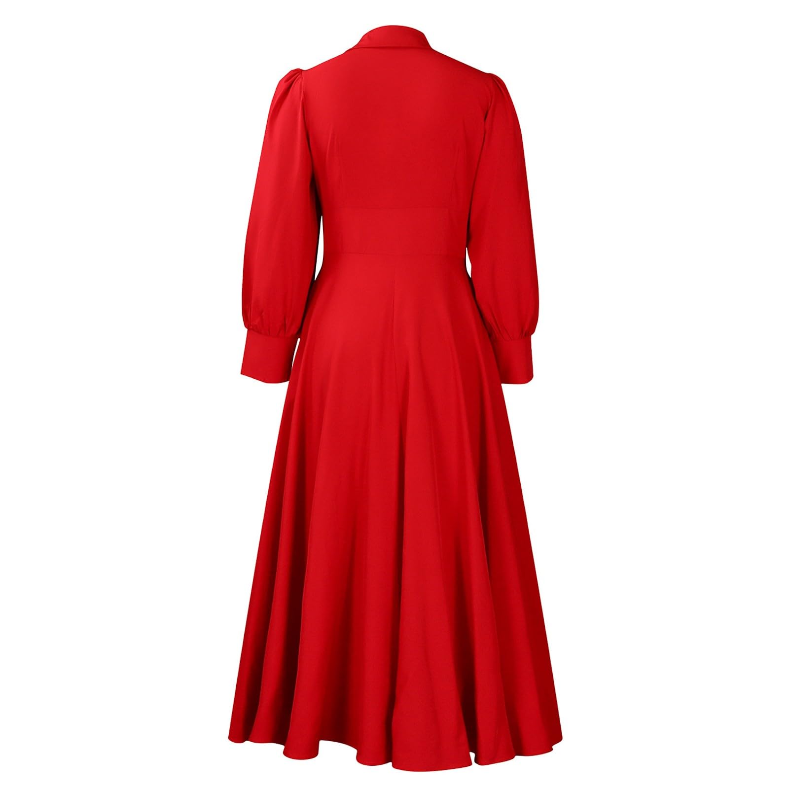 2026 Chemise plissée Manches Bouffantes Boutons Poches élégante Quotidien Bureau Vacances col Montant Unie Automne Hiver