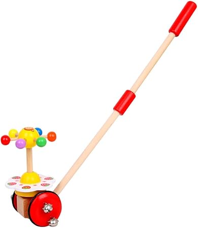 Chariot De Marche Pour Bebe En Bois De Dessin Anime Pour Apprendre A Marcher En Poussant