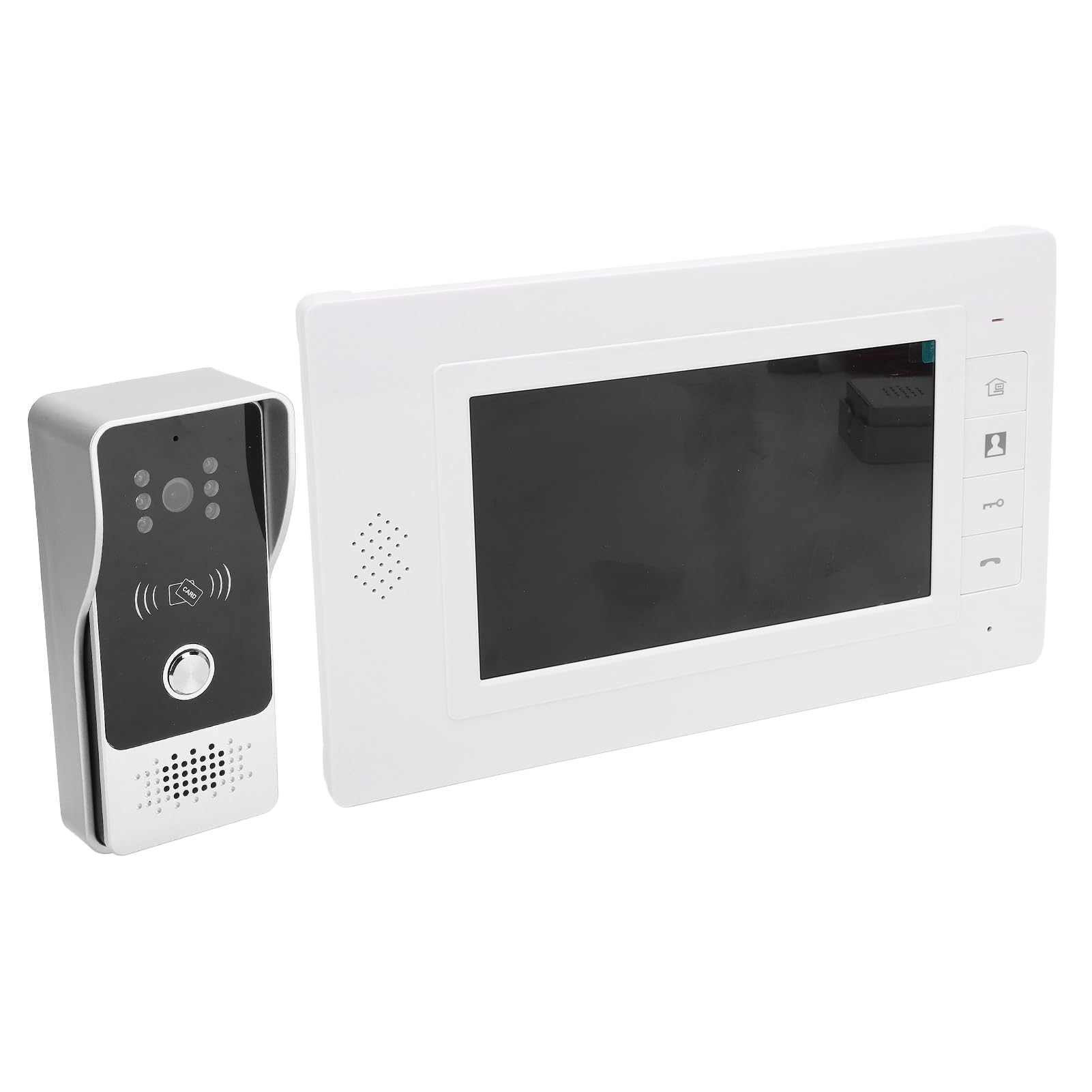di Videocitofono Cablato, Videocitofono con Anello da 7 Pollici, Supporto per Sblocco Remoto, per Villa, Appartamento Ufficio, con 1 Telecamera e 1 Monitor (Spina europea)