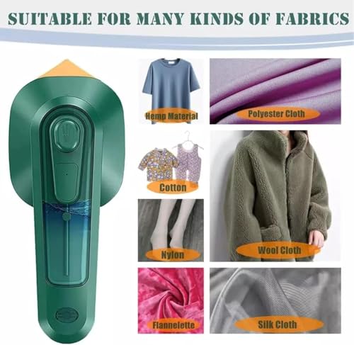 Image of Handheld Steam Iron, Mini Portable Ironing Machine, Compact Travel Friendly, Quick Heat Garment Steamer