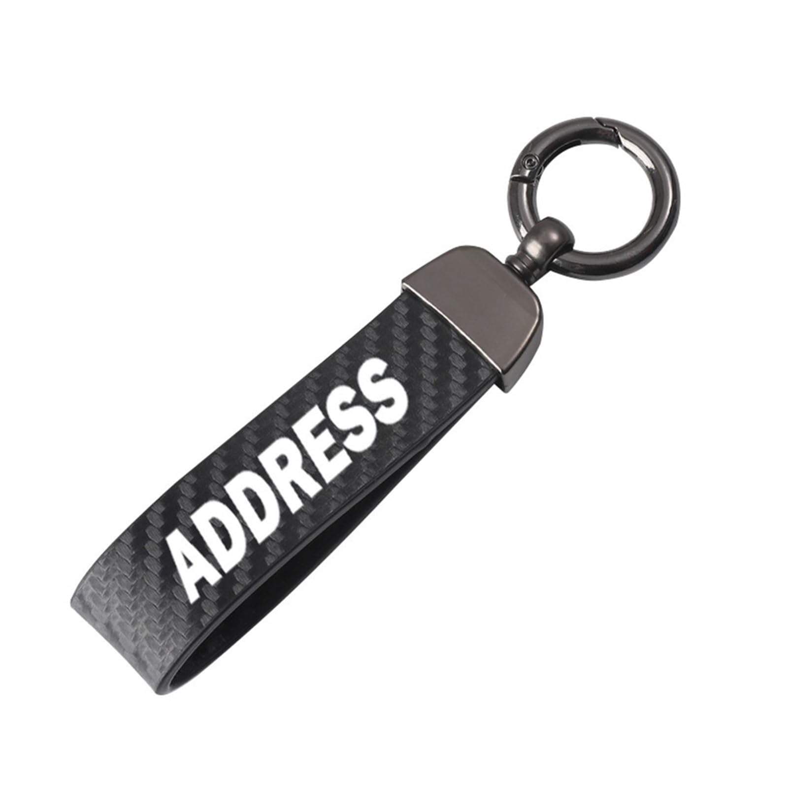 KongFumoto Carbon Fiber Motorcycle Keychain Key Ring For Suzuki Address 50 100 125 100 125 V100 V125 S Motorbike Key Rings