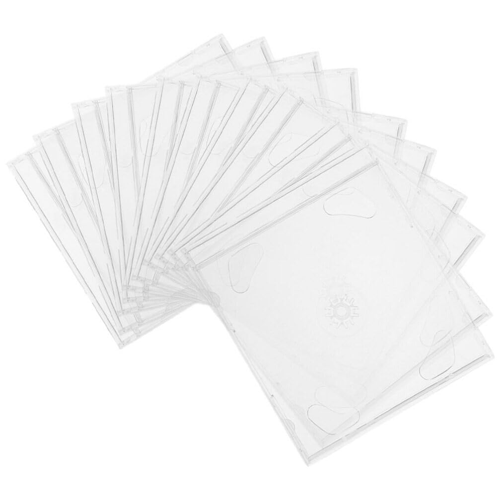 10pezzi Custodia Quadrata Per Cd Custodie Trasparenti Per Cd e Dvd Contenitori Resistenti All Usura Per Protezione e Organizzazione Di Film e Musica