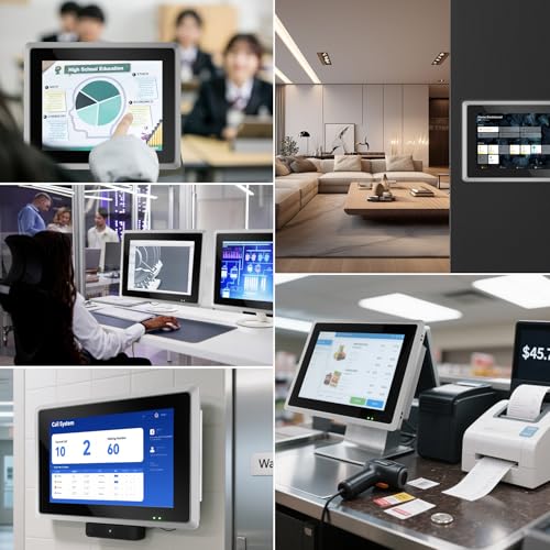 NORQIN 10,4" PC Panel Industrial Integrado Fanless–Pantalla Táctil Capacitiva IP65,PC Todo en Uno,Sistema Operativo Windows,para Control de Automatización,Fábrica,Quiosco(i5-7200U,16GB RAM 256GB SSD) - imagen 8