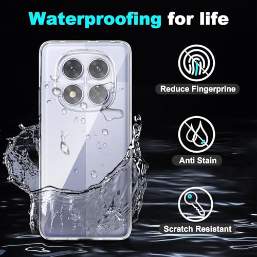 Image of REALCASE Silicone MI Redmi Note 14 Pro 5G Back Cover Case, Scratch Resistant Protective Crystal Clear Transparent Shock Proof Bumper Back Cover Case for MI Redmi Note 14 Pro /Poco X7 Pro 5G