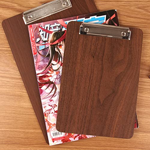 Cabilock 2 pranchetas de madeira duráveis e leves com clipes de aço inoxidável, organizador de docum