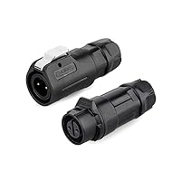 Vista 11 de CNLINKO LP-12 Conector de 2 pines IP68 Enchufe eléctrico circular impermeable para equipos al aire libre Maquinaria industrial solar DC 12V M12 2-8