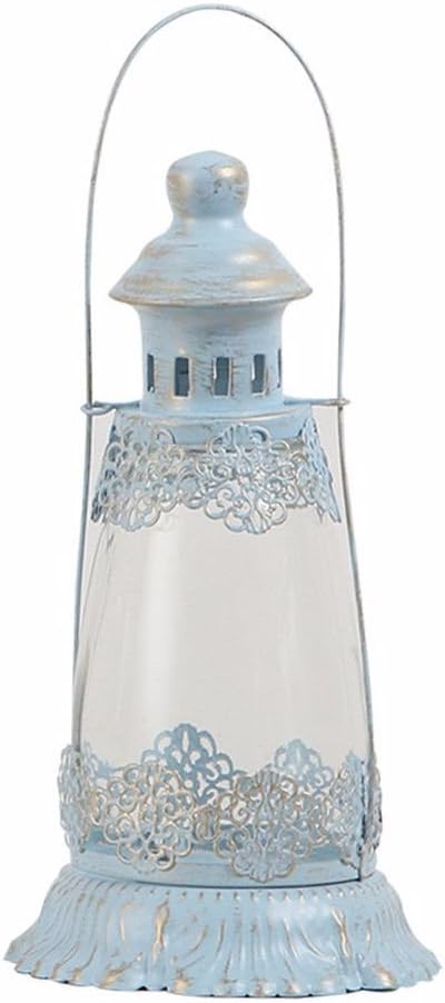 WHLZT Fashion Handicrafts Retro Loft Brush Gold Candlestick Home Furnishing Decoration Decoration Ideas Blue Candelabras