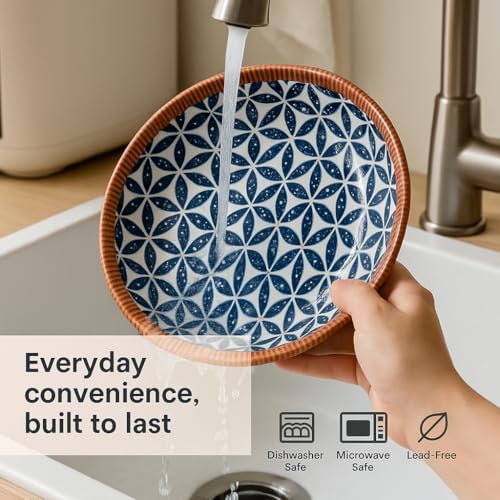 Image of YELONA Ceramic Plate Set of 2 | 8-Inch Honeycomb Design Porcelain Dinner Plates | Floral Petal Pattern | Microwave & Dishwasher Safe | 20 CM | Lead-Free Tableware