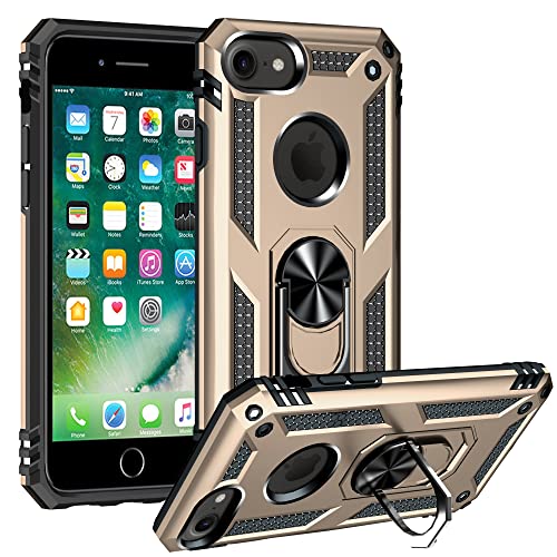 Pelanty for iPhone SE ��2���� 2020/ SE 2022 ��3���� �P�[�X�����O for iPhone 7/ 8/ 6/ 6s �w�ʃJ�o�[ �l�CTPU+PC �A�[�}�[�J�o�[ 360°��] �ԍڃz���_�[�Ή� �ϏՌ� ���u���X�^���h�@�\