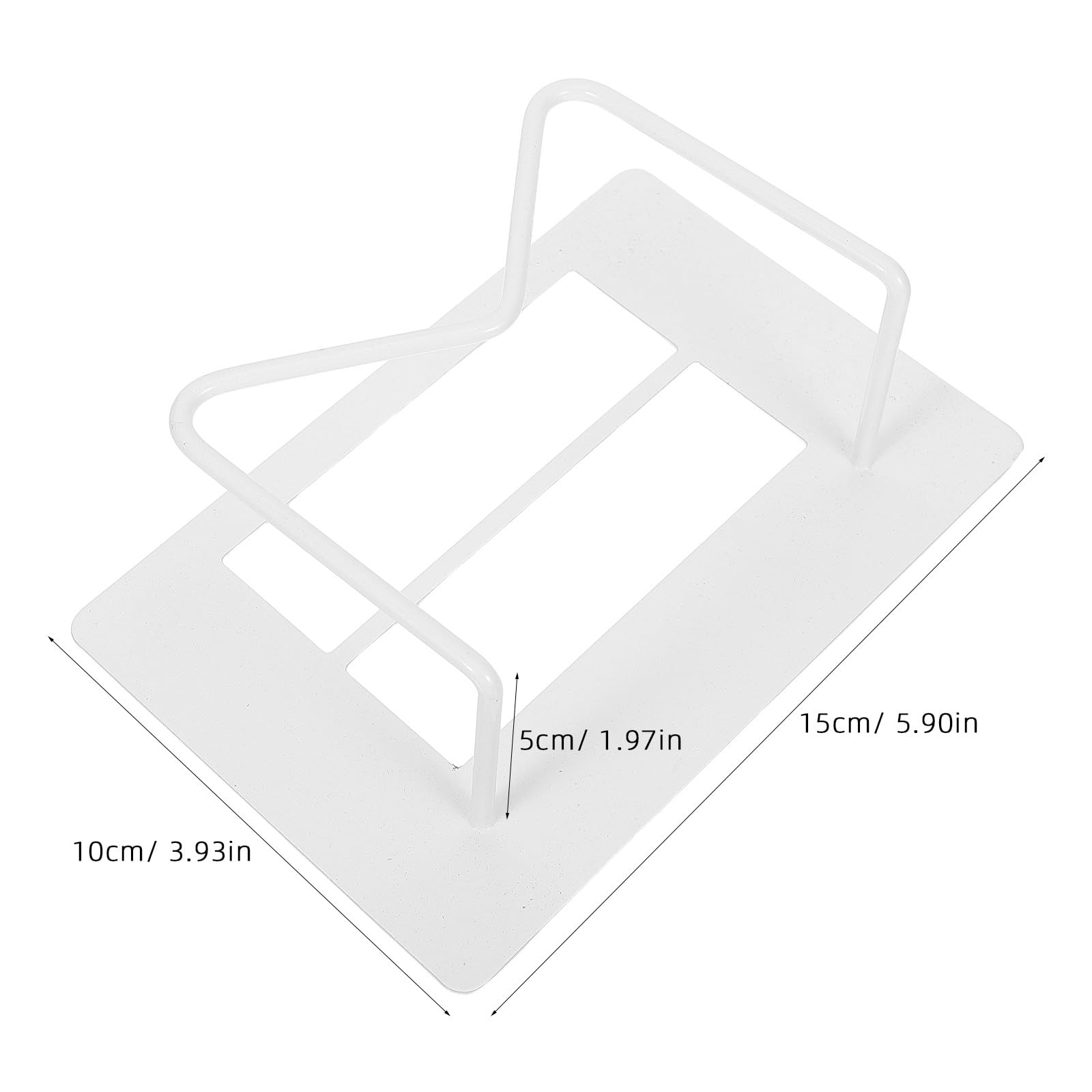 Support pour pèse-personne de salle de bain : Rangement mural pour pèse-personne - Support adhésif - Organisateur mural robuste en métal à placer sous le lit, blanc