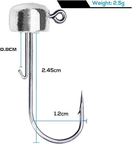 Miniatura 8 de Fishing Offset Jig 10PCS Fishing Hook 2.5g/3.5g/5g/6g Jig Head Stainless Steel Soft Fishhook Carp Bass Pescas Fishing Tackle Portable Fish Hooks Set