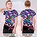 Boys Girls 3D Graphic Tees Unisex Short Sleeve T Shirt Novelty Neon Shirts for Boys 5-14 Years