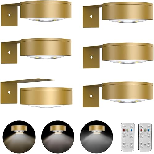 Miniatura 34 de Paquete de 3 luces de pintura a pilas para pared, pantalla magnética inalámbrica, luz artística con control remoto, luz de retrato regulable y Dorado
