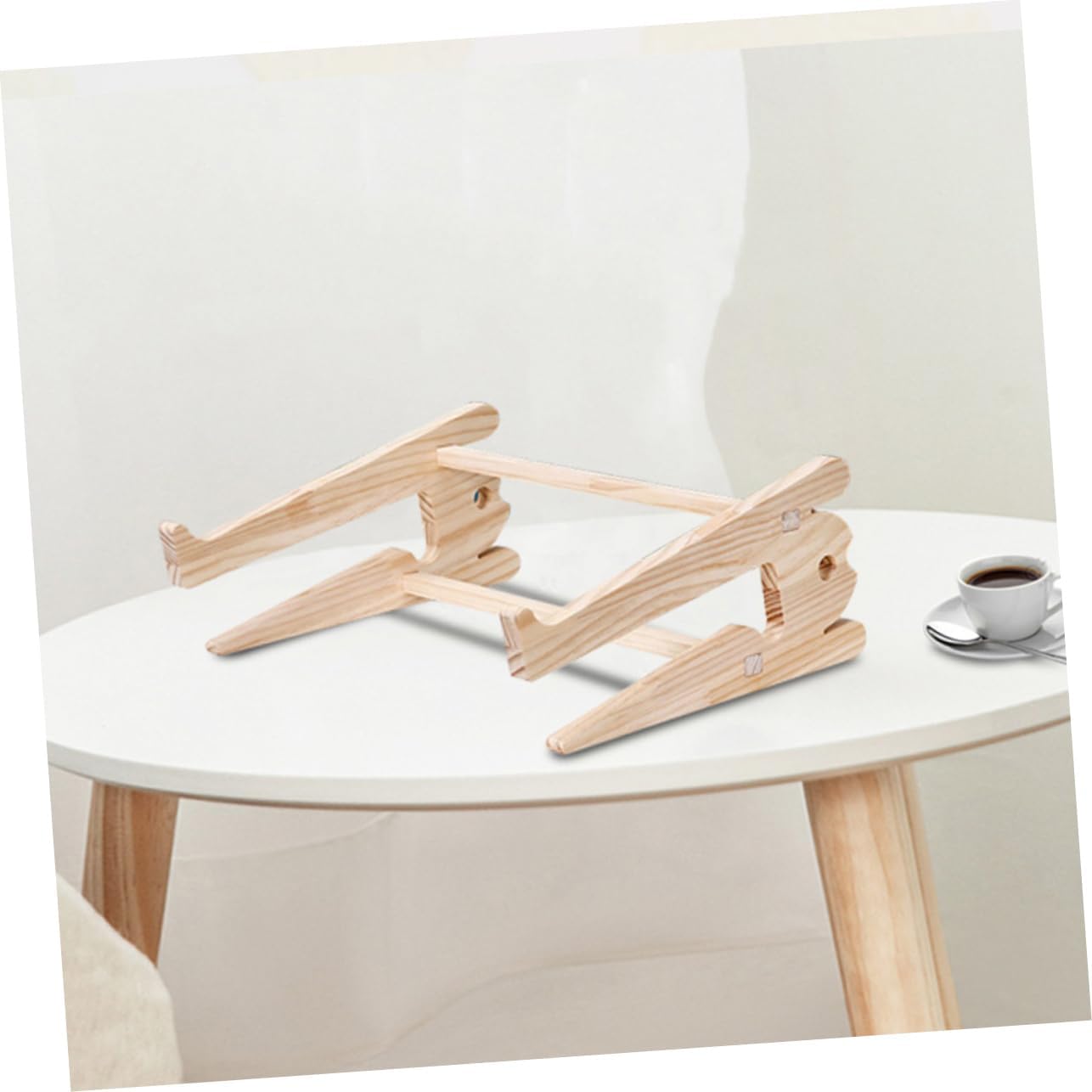 Tofficu Wooden Computer Stand for Laptop Heat Dissipation Desktop Rack image 4