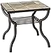 Ashley Furniture Signature Design - Antigo Living Room End Table - Slated Top with Metal Bottom - Contemporary - Black