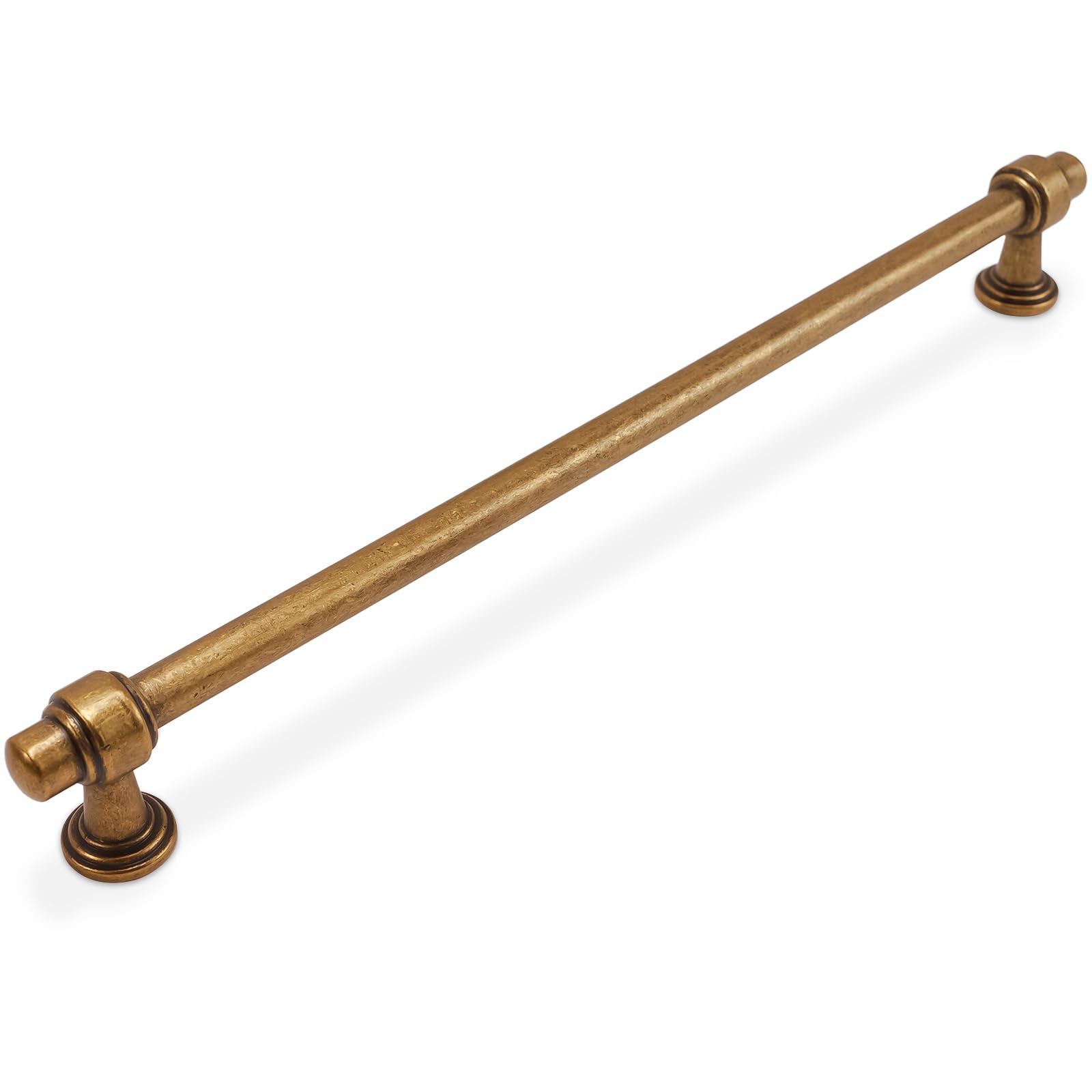 POVEFONK 6 Pack 15 inch Antique Brass Kitchen Cabinet Handles Cabinet Pulls Vintage Drawer Pulls Aged Gold Bronze Kitchen Cabinet Hardware Handles Dresser Handles