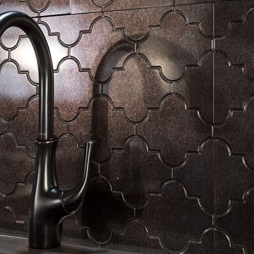 Fasäde Monaco Decorative Vinyl Backsplash 15 Sq Ft Kit In Smoked Pewter #TOP2