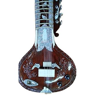 Gaucher Sitar Acoustique-électrique indien special edition col ultra-résistant pour les cordes de résonateur - Les Beatles, Paul McCartney, John Lennon, RIngo Starr, George Harrison Gaucher Sitar Acoustique-électrique indien special edition col ultra-résistant pour les cordes de résonateur – Image 2