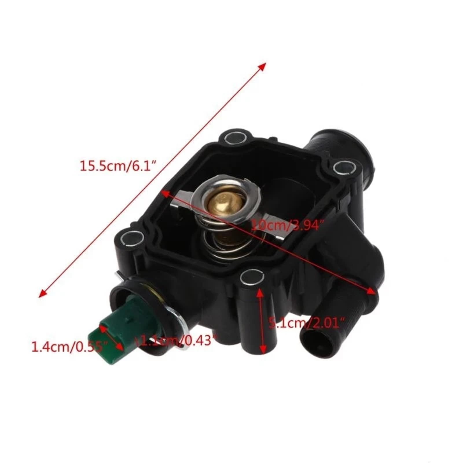 Termostat Engine Thermostat Termostat z obudową i czujnikiem do Citroen C3 pasuje do Peugeot 206 307 1.4 1.6 9647265980