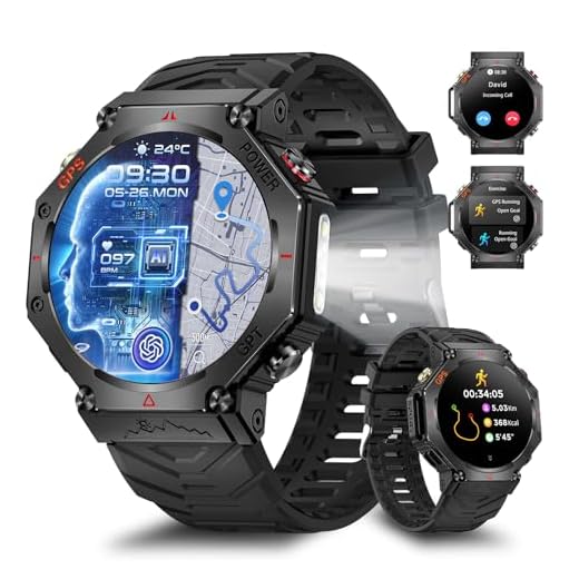 Los mejores relojes de montaña: modelos ideales para tus aventuras 31 Rmana Reloj Inteligente Hombre GPS Integrado, 1.39'' Smartwatch para Android/iOS, Reloj Inteligente Impermeable con presión Arterial/Ritmo cardíaco/107 Modos Deportivos (Silicona Negra)