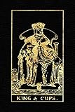  King Of Cups: Tarot Journal Notebook Lined, Black And Gold (College Ruled, 110 Pages, 9\