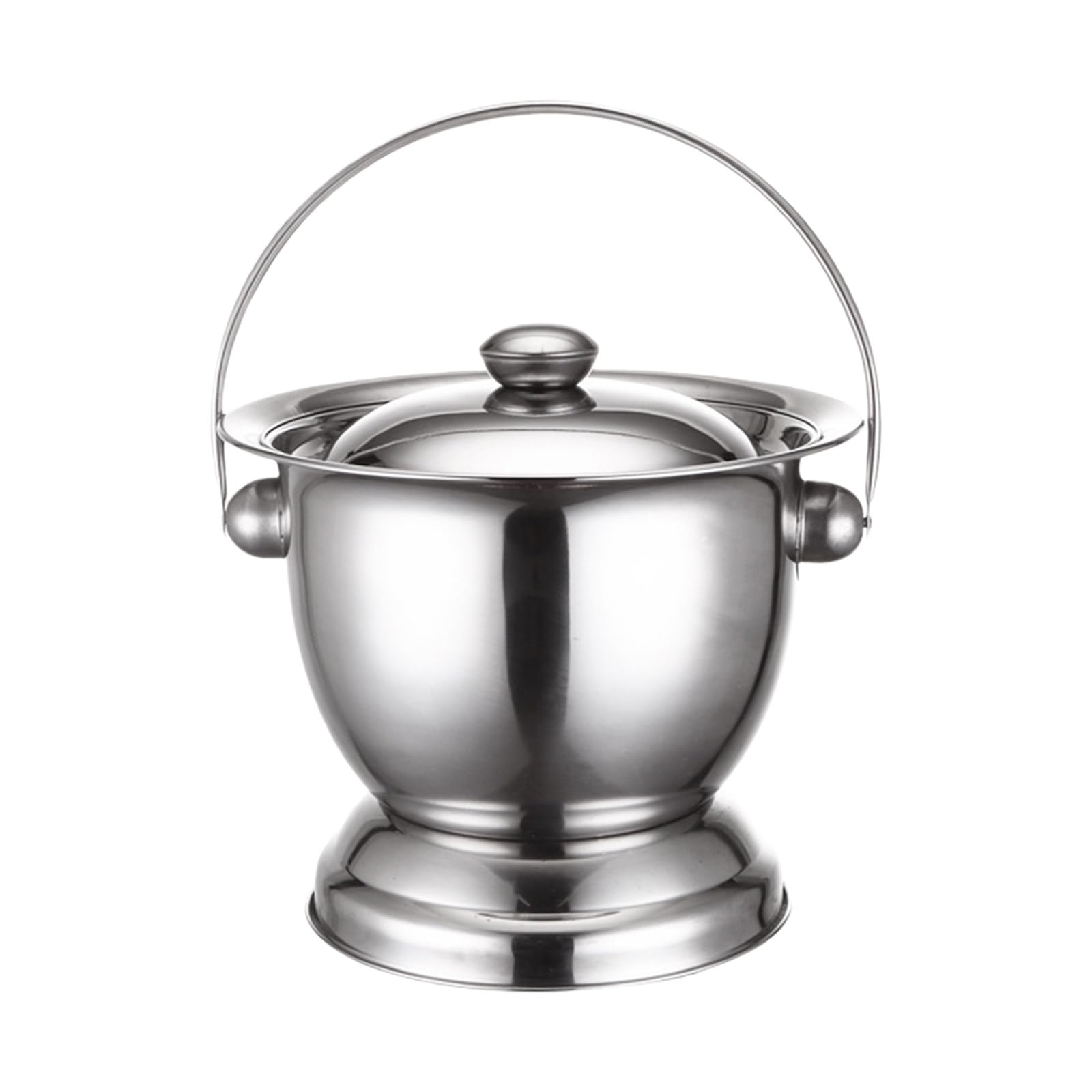 Stainless Steel Bedpan Urinal Pots Potty Urinal Bottle with Lid Portable Toilet for Elderly Disabled and Children Bucket Bottles for Indoor Children