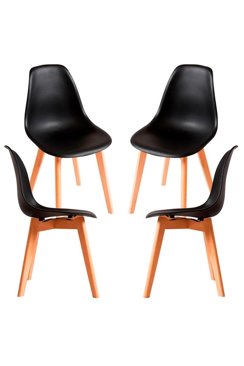 Regalos Miguel - Packs Sillas Comedor - Pack 4 Sillas Kelen - Negro