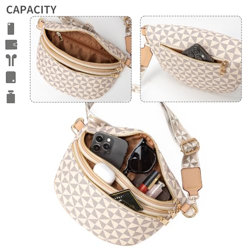 Image of Crossbody Sling Bag for Women & Men | Trendy Checkered, Fanny Pack, Waist Bag, Travel, Festival & Daily Commute