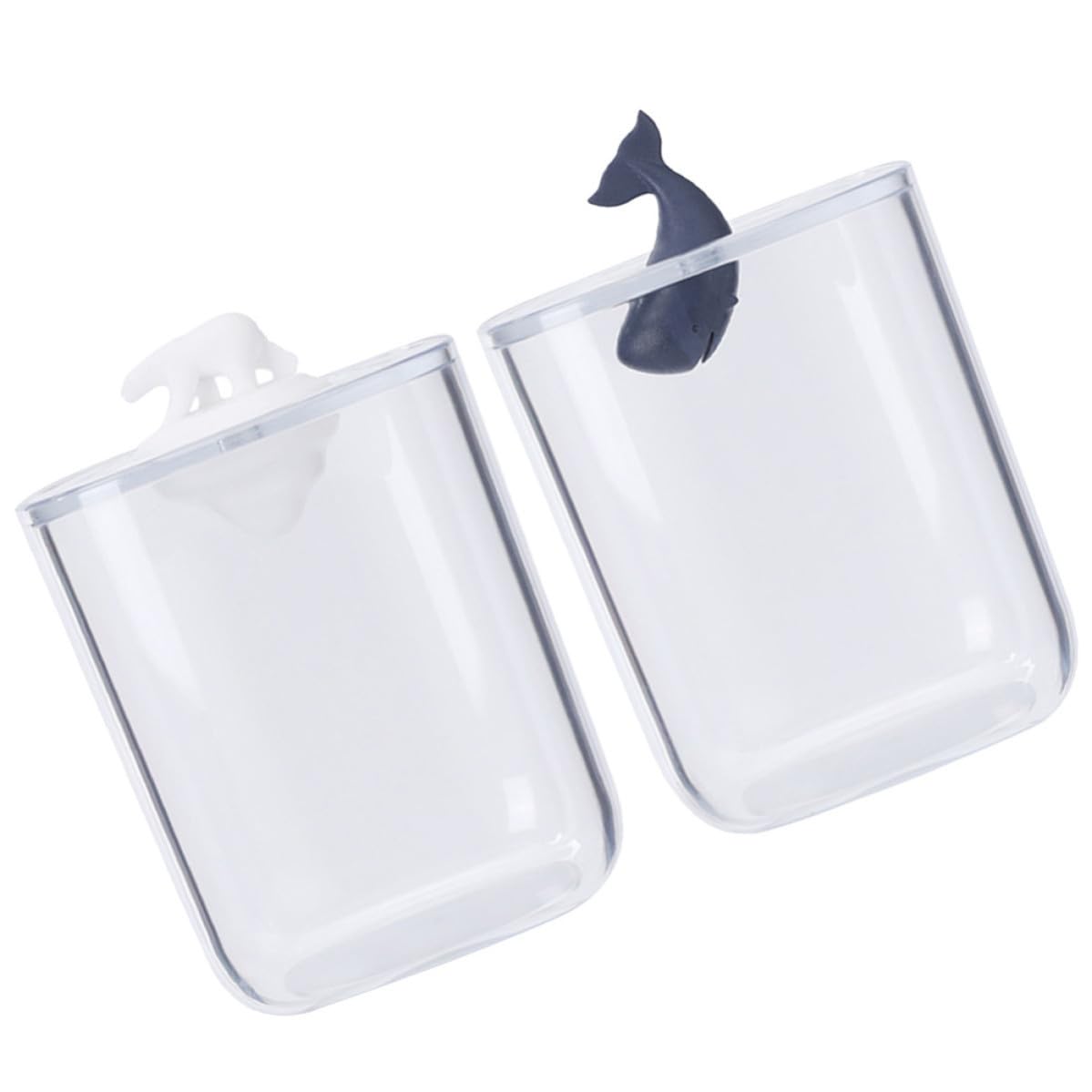 Caja de almacenamiento acrílica para organizar el tocador del baño con discos de algodón