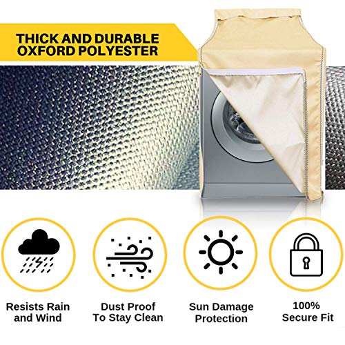 5 Sided Protection Washer Dryer Cover with Back Cover for Outdoor or Indoor | Secure Fit with Wide Straps and Snap Buckles | Protects from the Rain, Mud, Sun, and Strong Winds to Keep Looking Like New - Thumbnail 7