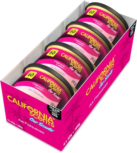 California Scents Ambientador de coche en Lata Premium - 4 Pack (Hasta 60 Días)- Fragancia Duradera...