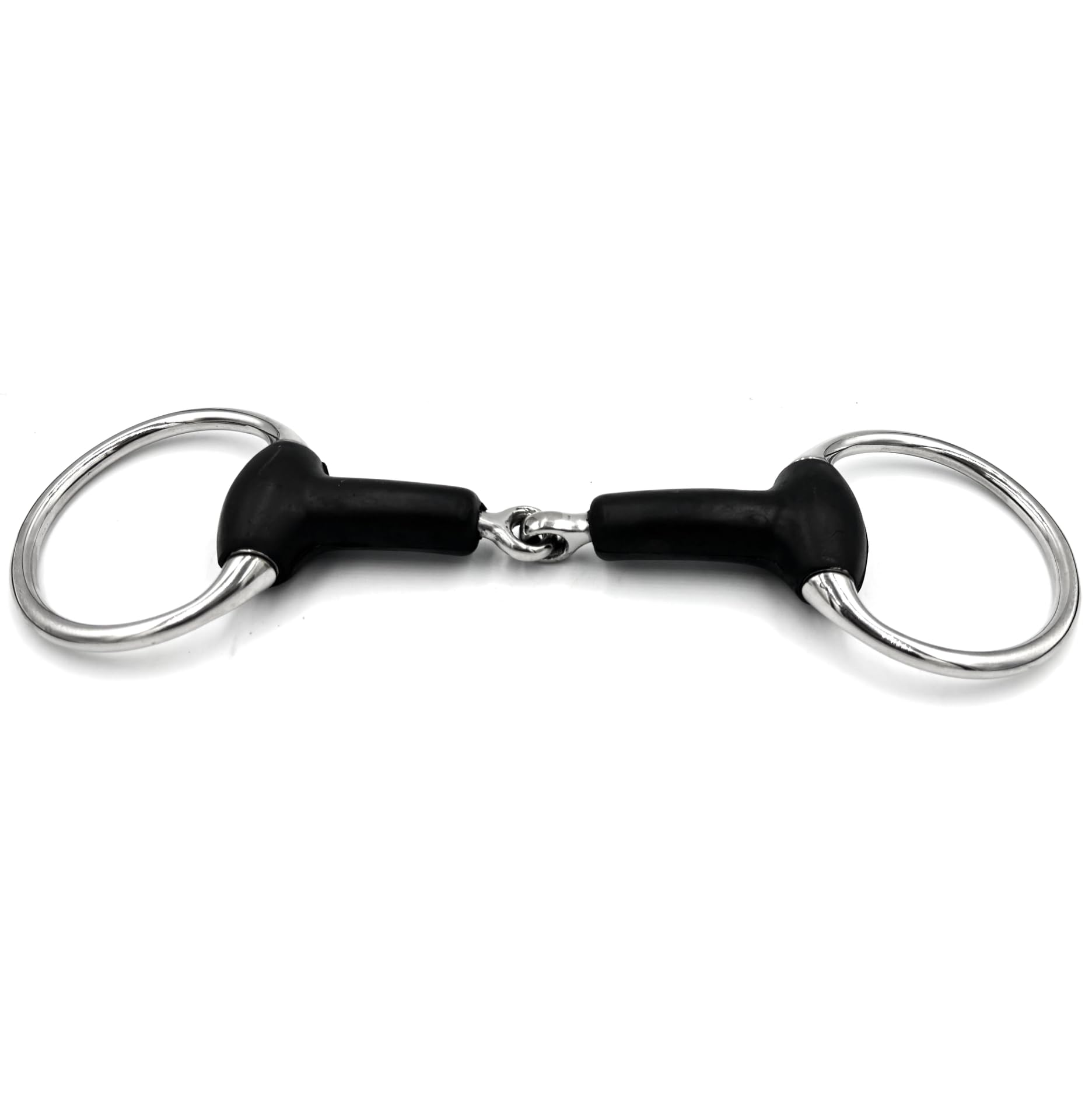 ES0234 Gebiss Olivenkopfgebiss Olivenkopftrense Einfach Gebrochen mit Gummi aus Edelstahl Gebissstärke 20 mm (12.5 cm)