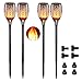 Produktbild IMAGE Solar Gartenfackeln 4 Stück LED Fackelleuchten mit Tanzender Flamme IP65 wasserdichte Auto Ein/Aus Solarlampe für außen