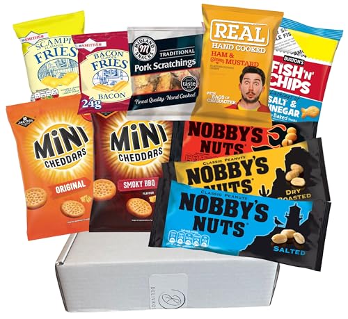 Ultimate Snack Box - Great for Film/Date Night or Sharing - Crisps, Nuts, Pork Scratchings - Mini Cheddars, Scampi & Bacon Fries and Many More Tasty Snacks! - Exclusive to Delivrowe