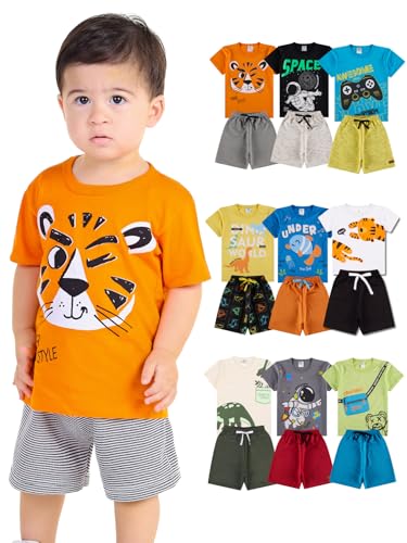 Kit Sortido 10 Peças de Roupa Bebê Infantil Menino - 5 Conjuntos ...