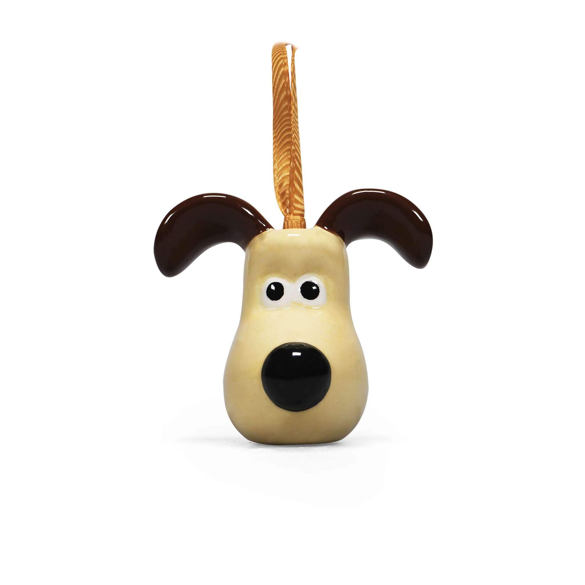 Half Moon Bay | Wallace & Gromit | Gromit 3D Shaped Hanging Decoration | Ceramic Christmas Tree Ornament | Official Aardman Merchandise | Gift