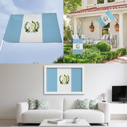 Drapeau du Guatemala résistant aux UV bannière double face