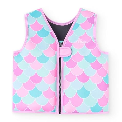 CRiOH! - Chaleco Flotador para Bebé -Talla XS a M -1 a 6 Años- Estampados - Natación, Piscina o Playa -Protección UPF 50+ -Neopreno de 5 mm -Doble Cierre de Seguridad (Sirena, XS:9 a 14 kg)
