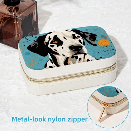 Boîte à bijoux de voyage velours au design dalmatien exclusif - 7