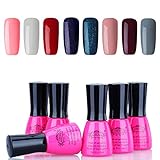 Perfect Summer Gel Nail Polish Set - 8 Colors Gel Nail Varnish Soak Off UV LED Manicure Home Gel Manicure Kit 8ML 01