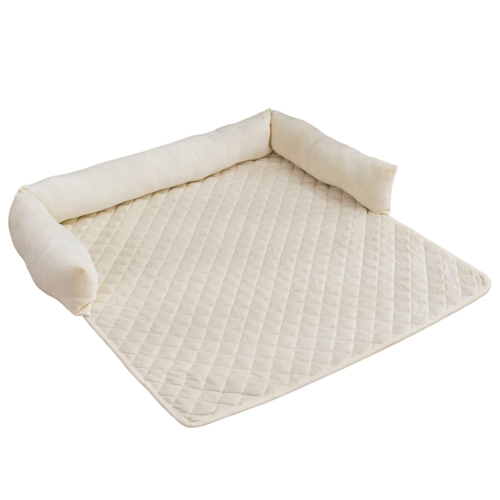 PETCUTE Sofá para Perros Grande y Mediano,Protección para Sofá,Antiestres Cama para Perros de Felpa Suave,Lavable Cojín para Sofá para Mascotas,Colchón para Perros con Fondo Antideslizante